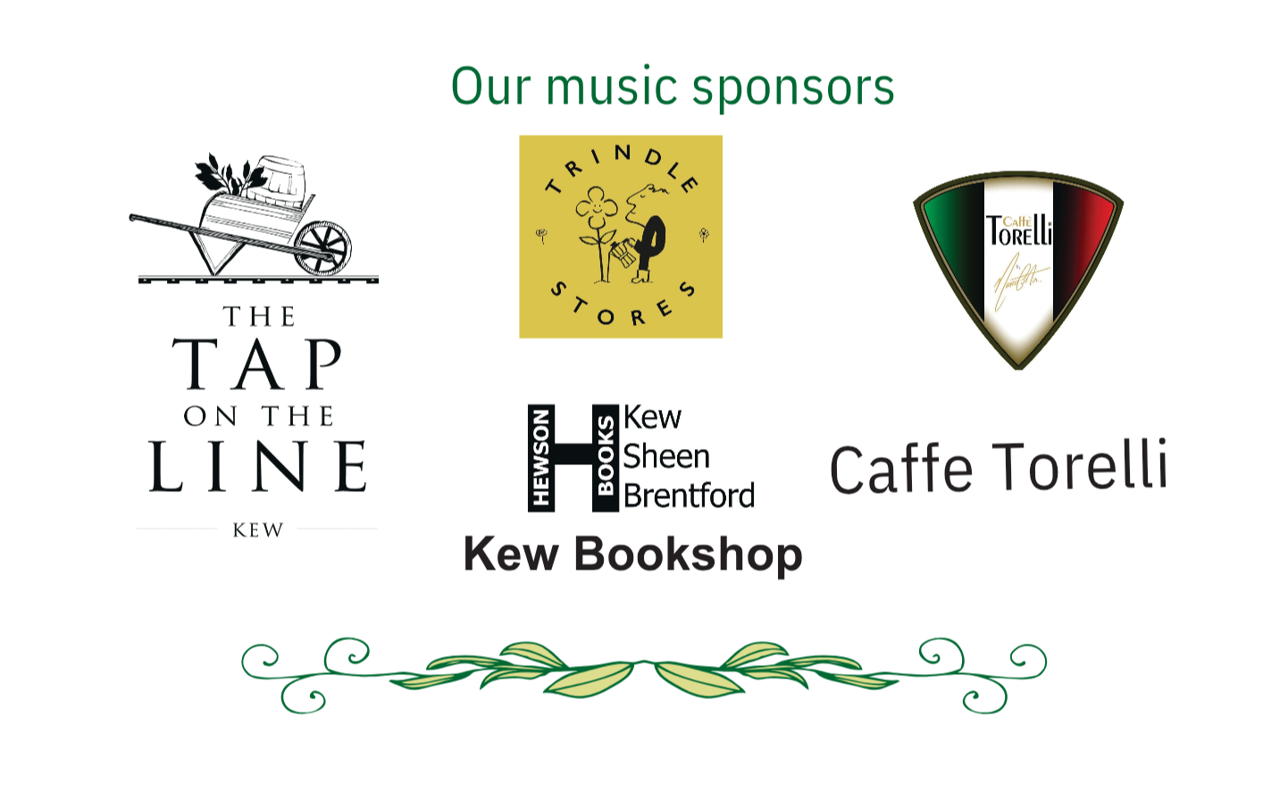 Kew Village Market Music - Sponsors